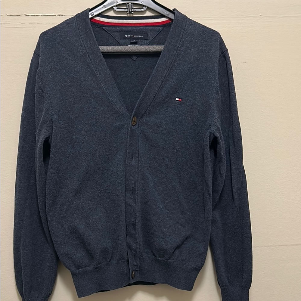 Tommy Hilfiger Men's Navy Cardigan Sweater